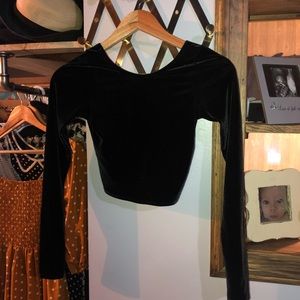 Abercrombie & Finch velvet crop top